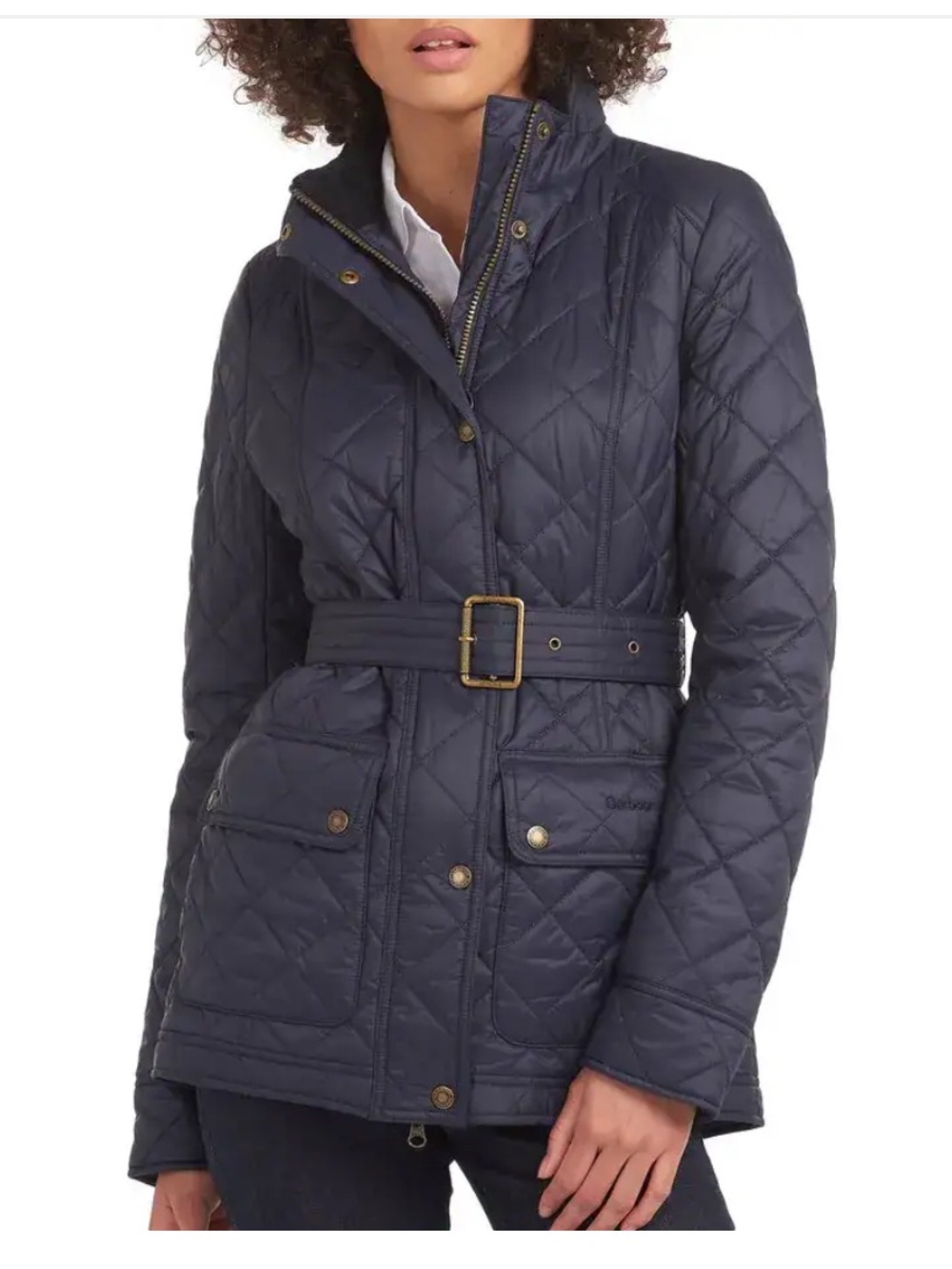 Barbour Navy Belted Women's Jacket